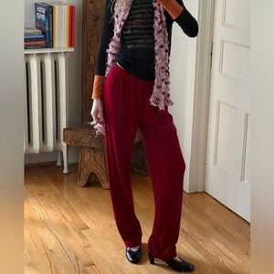 Slinky cherry red trouser